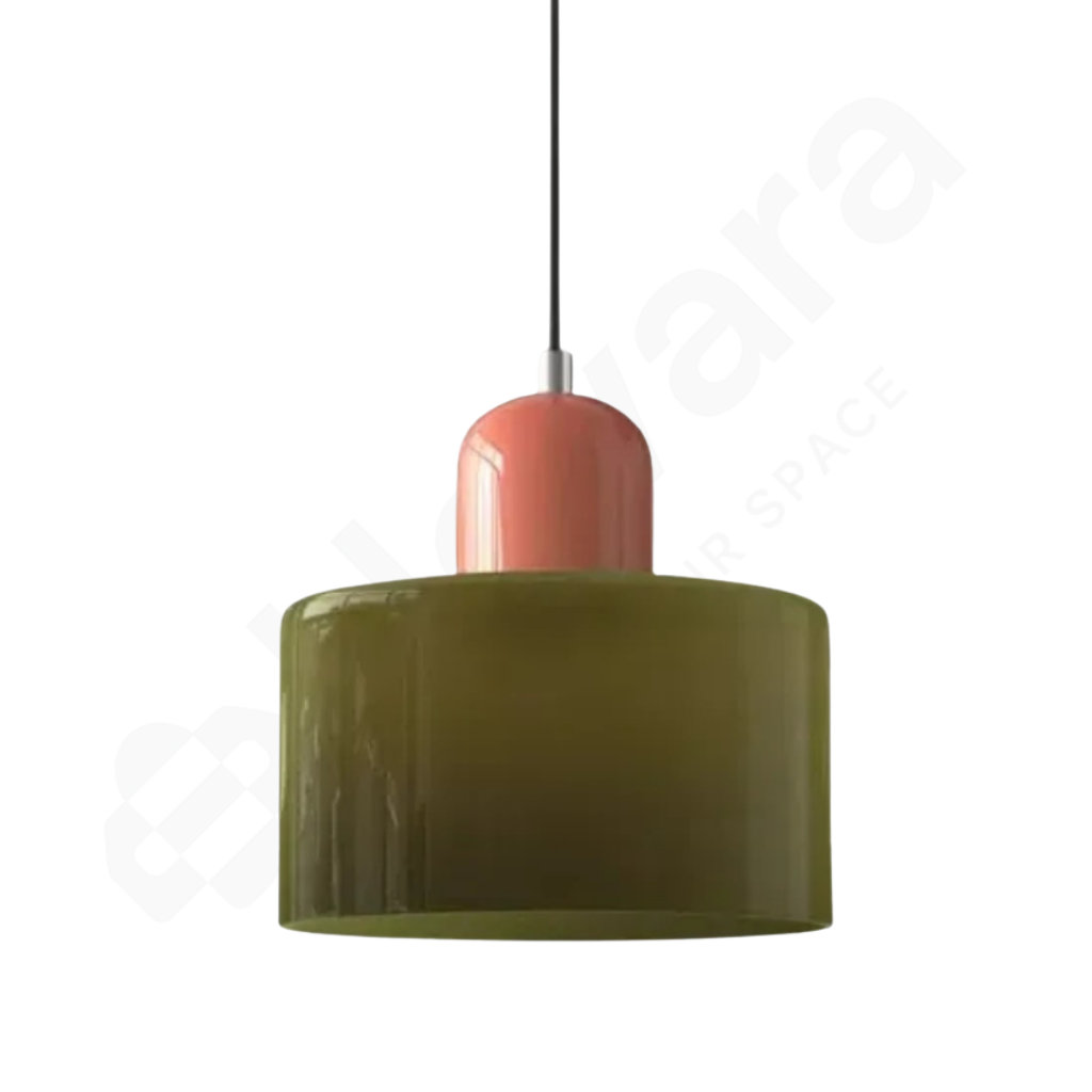 Green Glass with Pink Bayonet against a white background with logo watermark