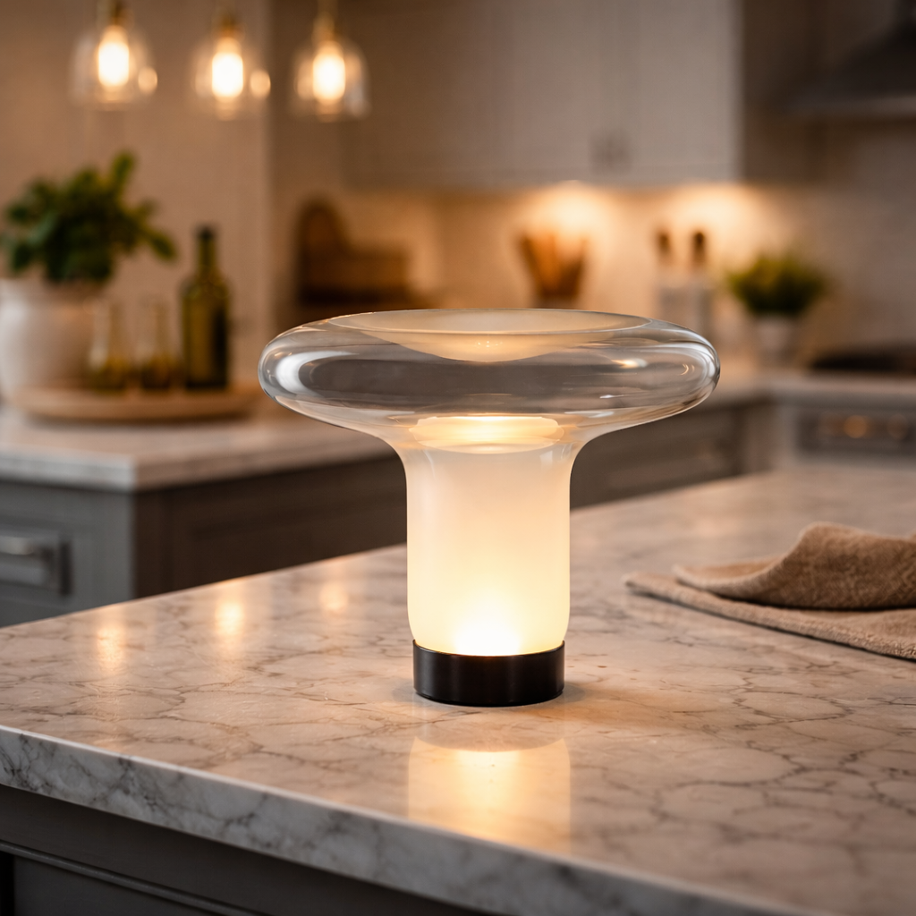 Halo light on kitchen counter top