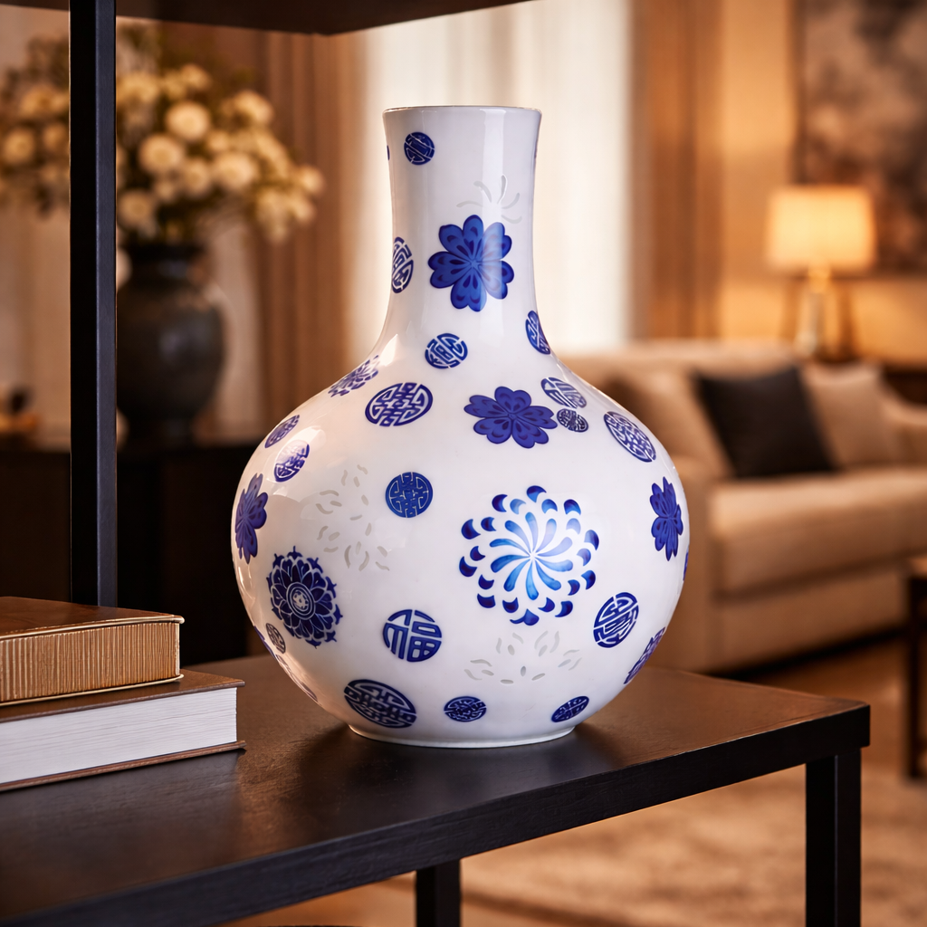 Hero 3 Blue & White Vase