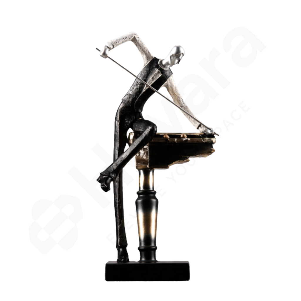 Statue of a archer with bow on a white background