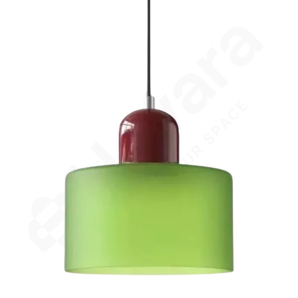 Green Glass with brown Bayonet against a white background with logo watermark
