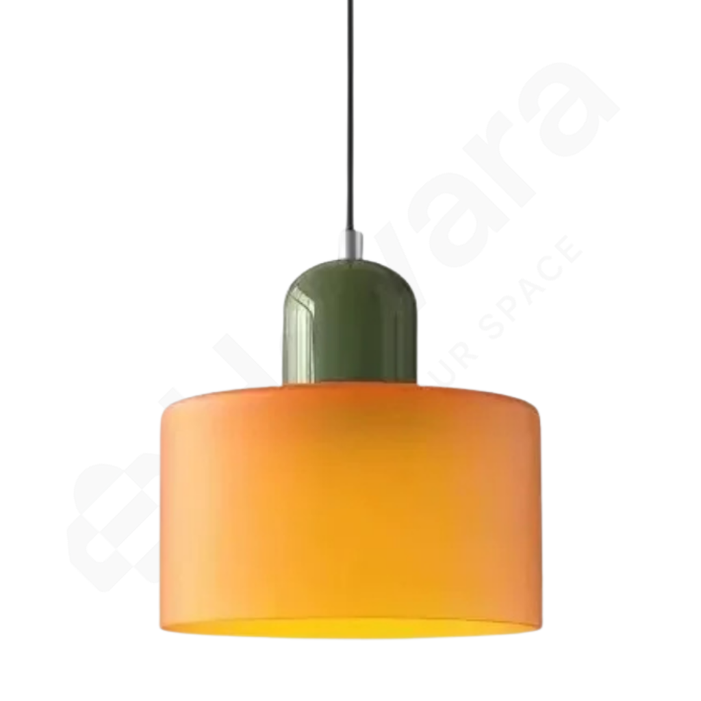 Orange Glass with Green Bayonet against a white background with logo watermark