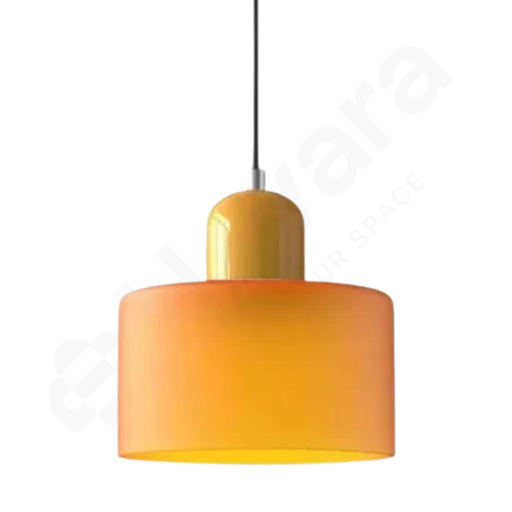 Orange Glass with orange Bayonet against a white background with logo watermark