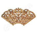 Wooden decorative panel with intricate carvings of dragons on a white background