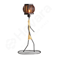 Decorative lamp with a unique design on a white background