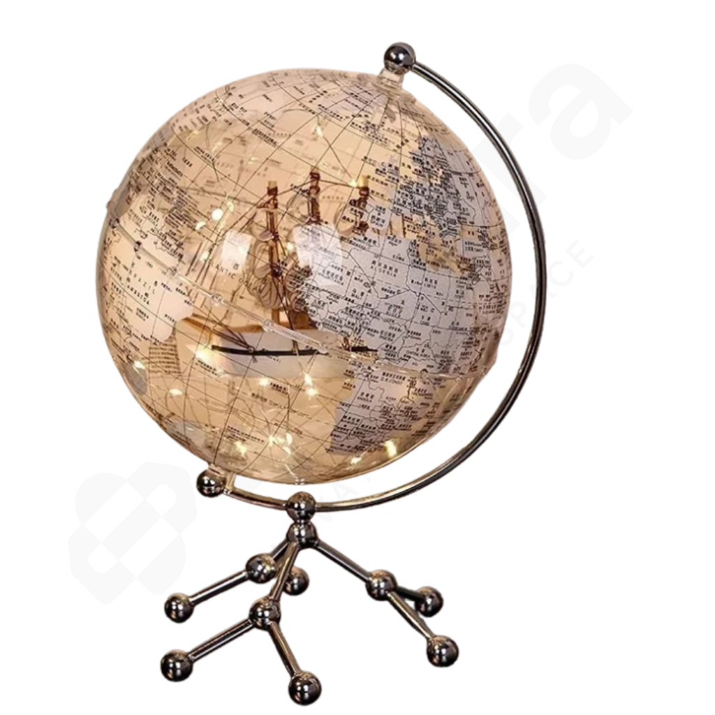 Cream and clear globe