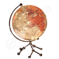 Decorative globe with string lights on a white background