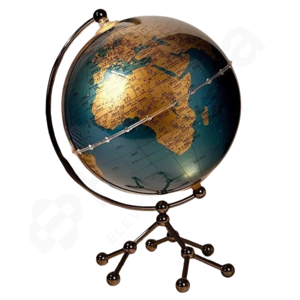Green and gold globe