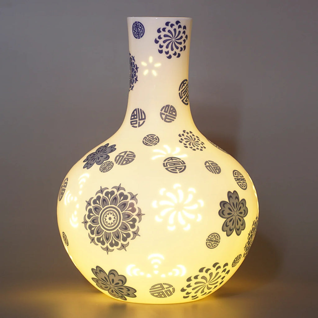 Blue White Linglong Porcelain Vase