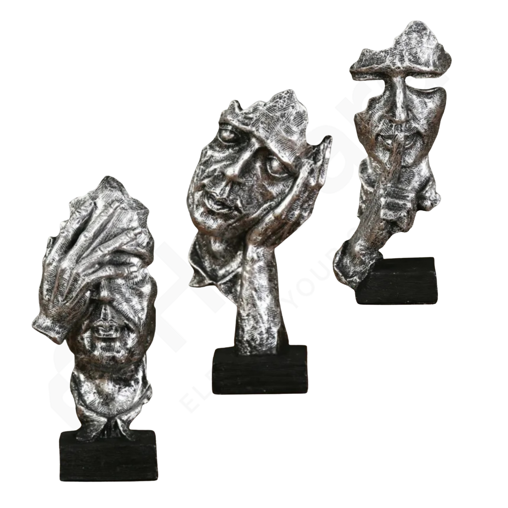 Silence Is Golden Desk Sculpture Collection