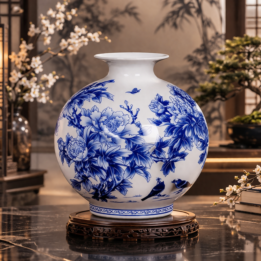 Imperial Bloom Porcelain Vase Collection